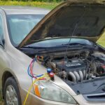 Check the air conditioning pressure in a honda accord.