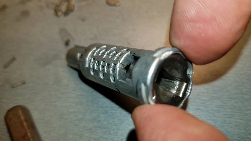 Remove most of the wafers from the lock cylinder.