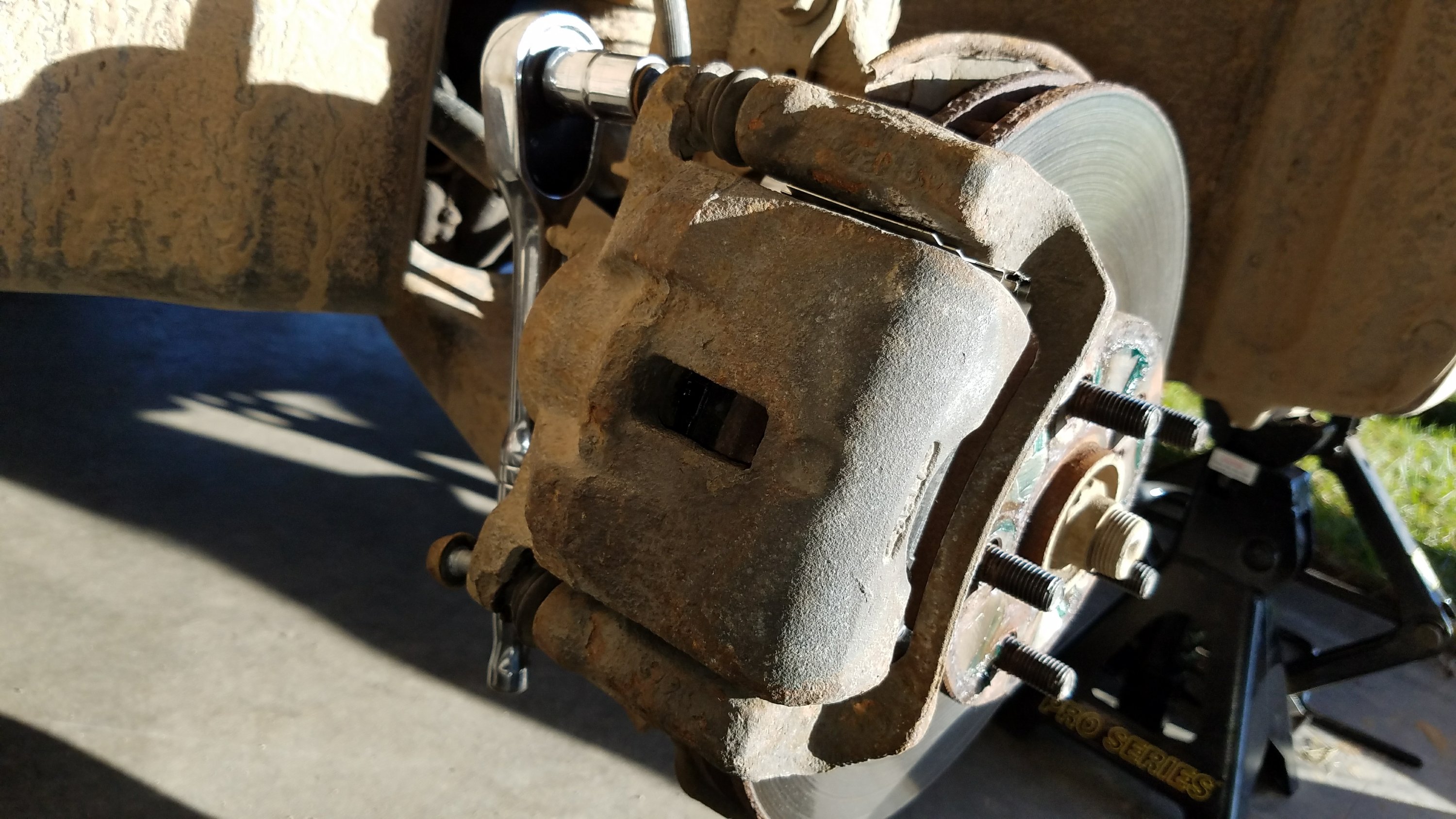 Caliper bracket and caliper.