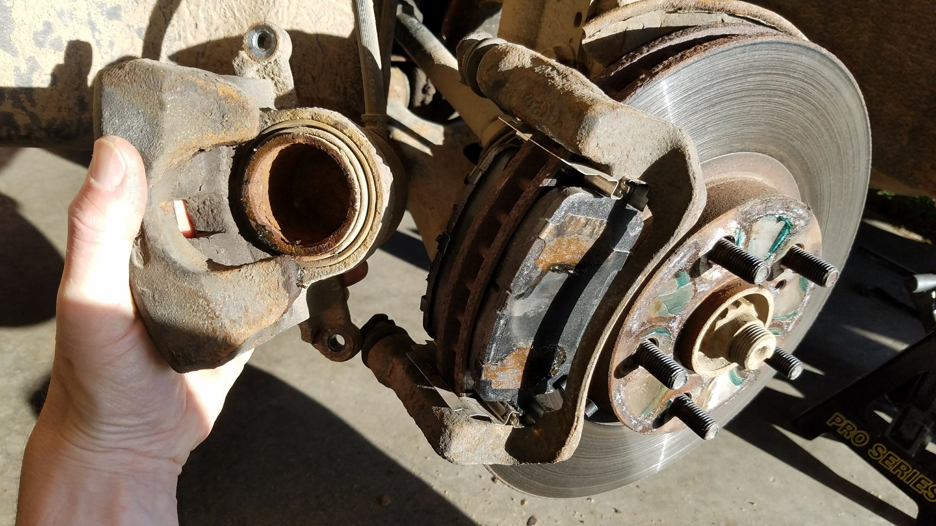 Remove the caliper.