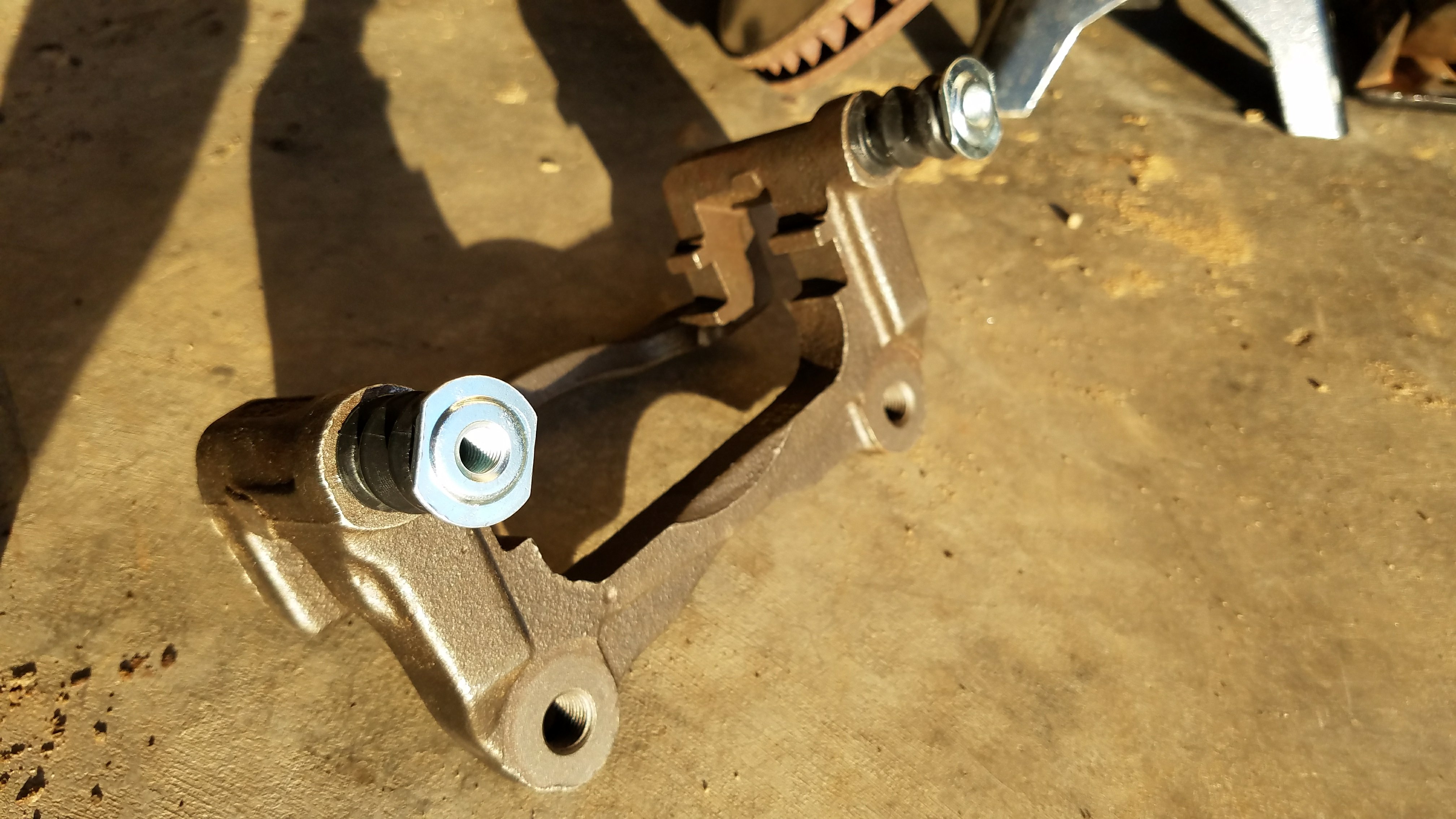 New caliper bracket.