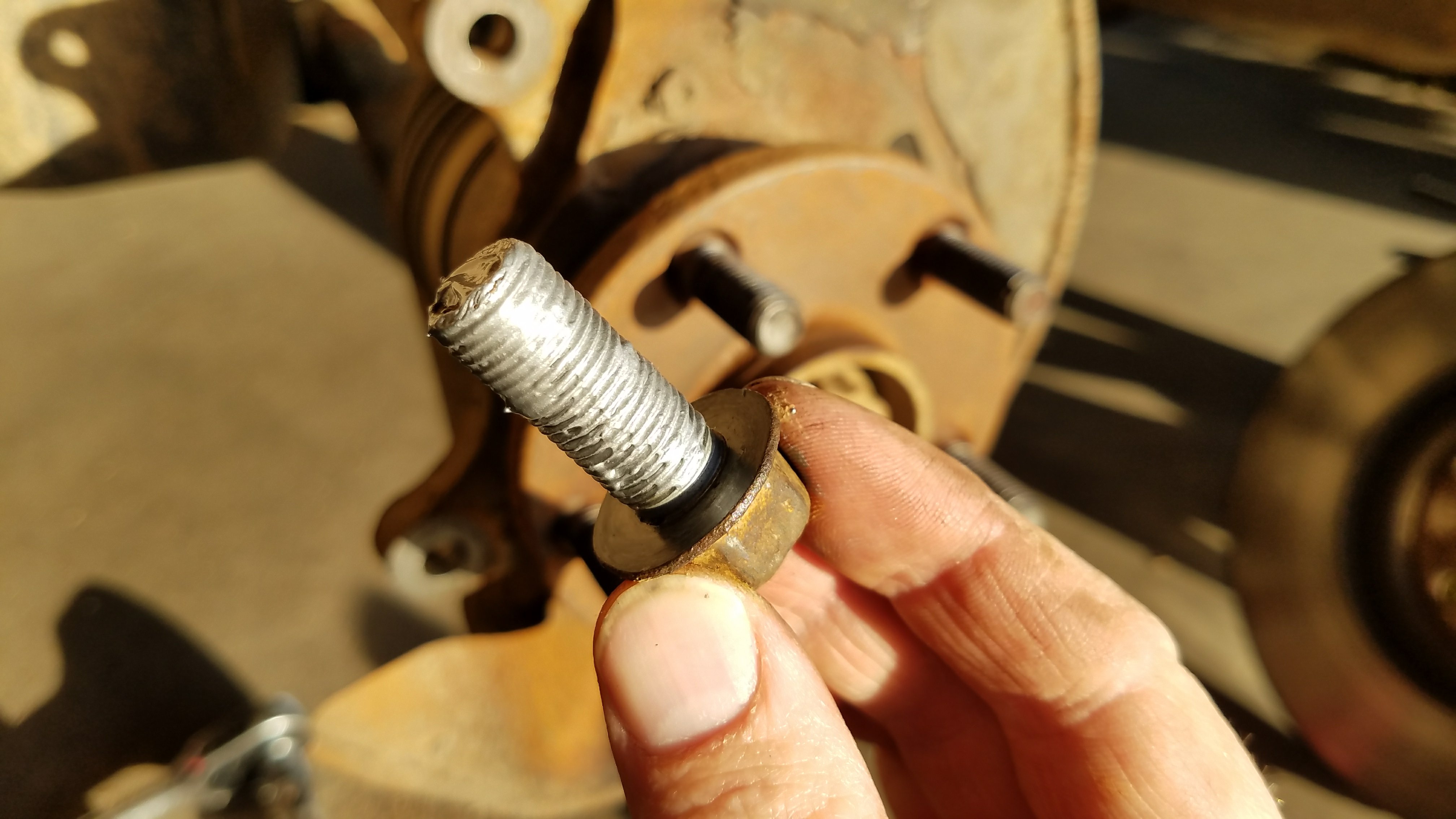 Anti-seize on the mounting bolts.