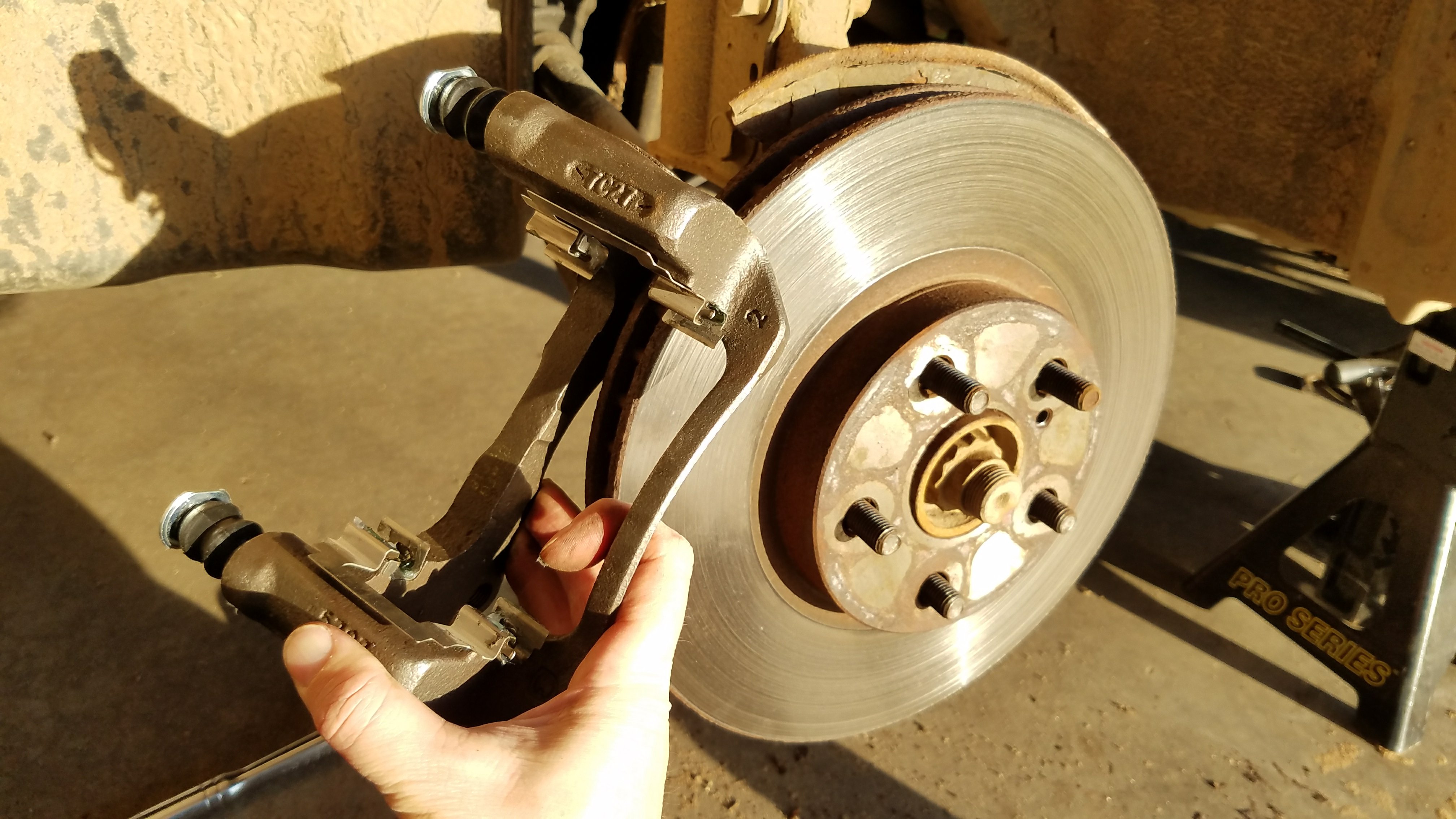 About to install the new bracket.