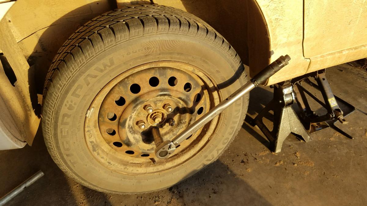 Torque the lug nuts.