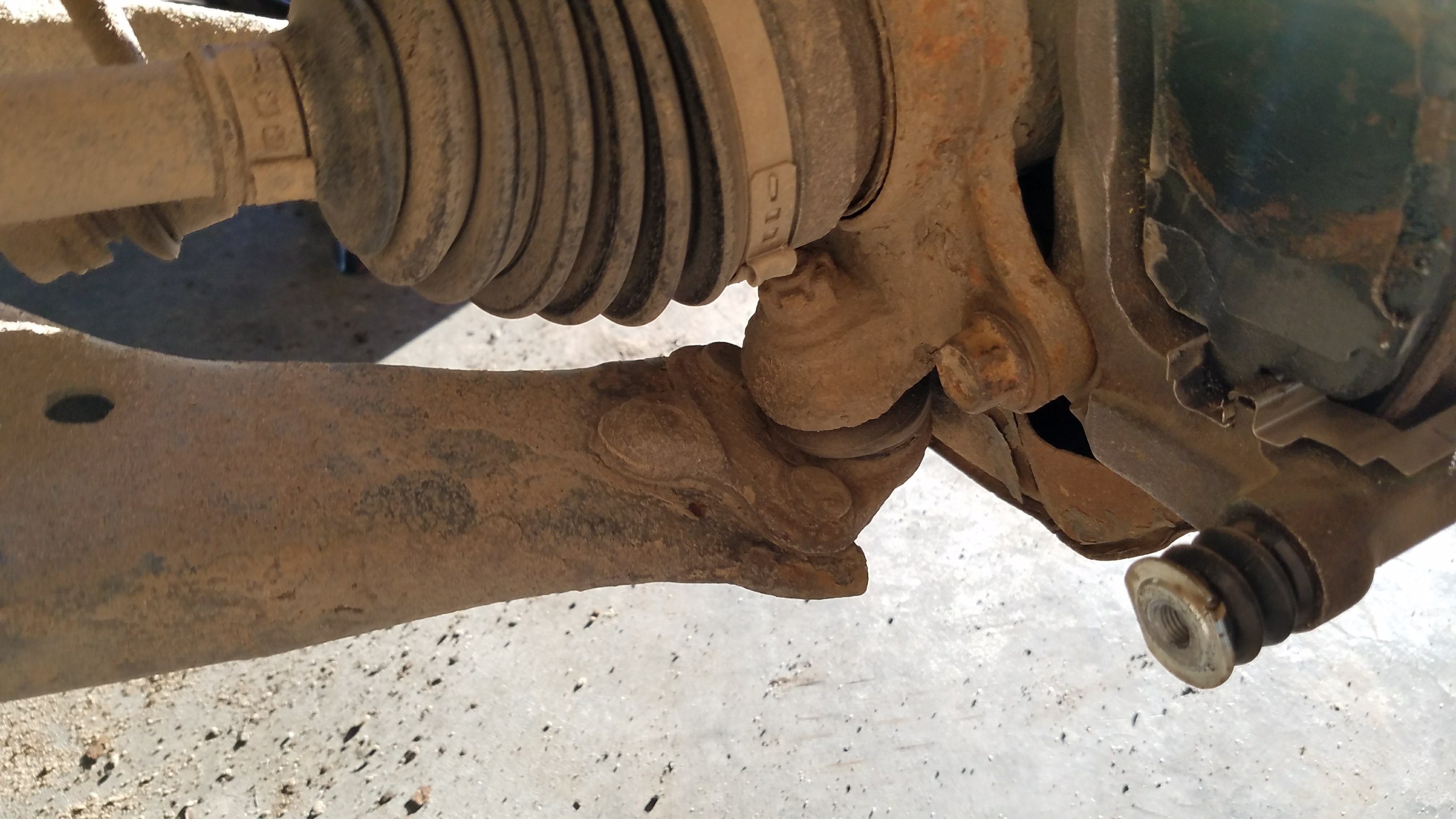 Back side of the caliper bracket.