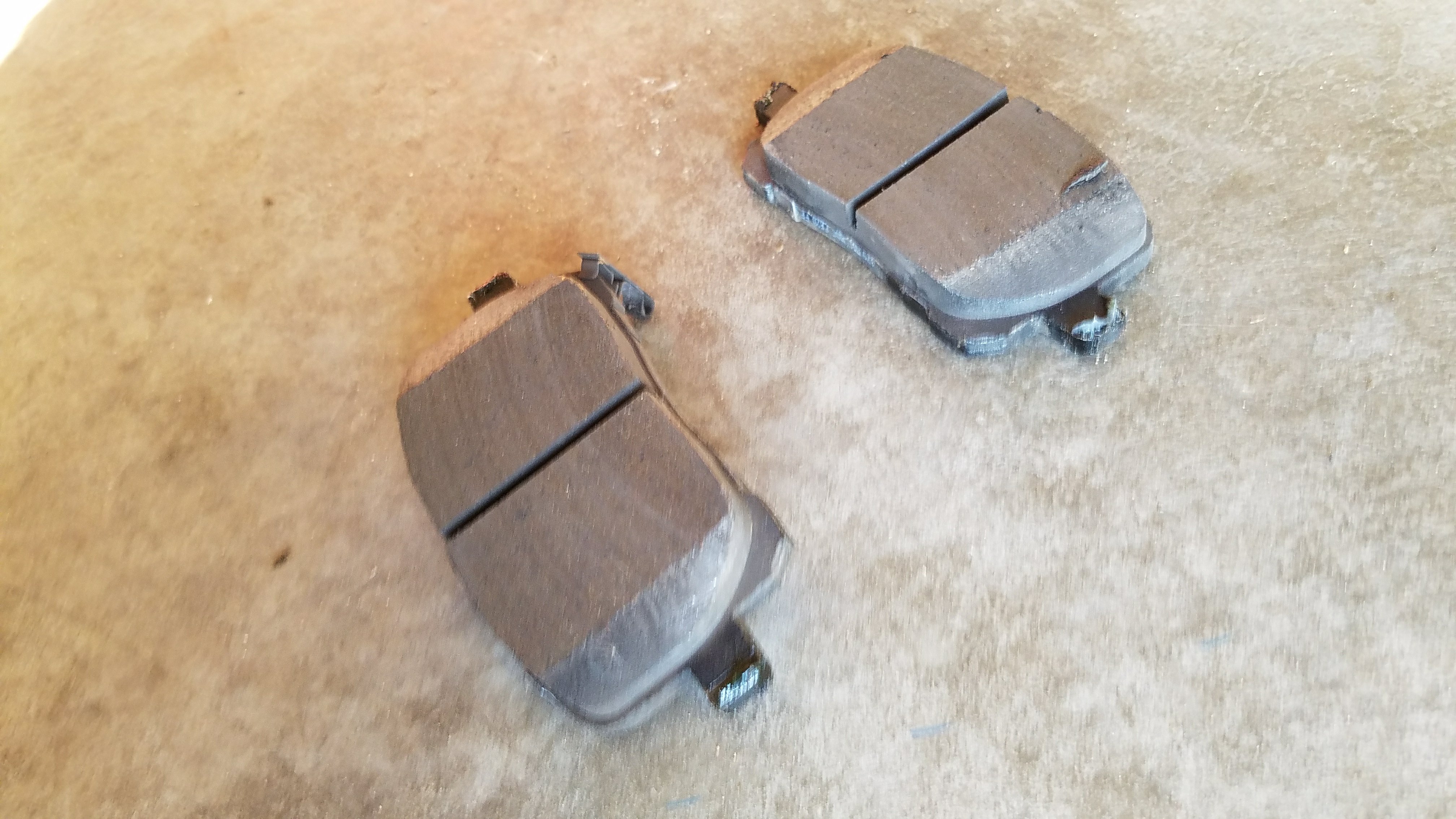 Removed brake pads