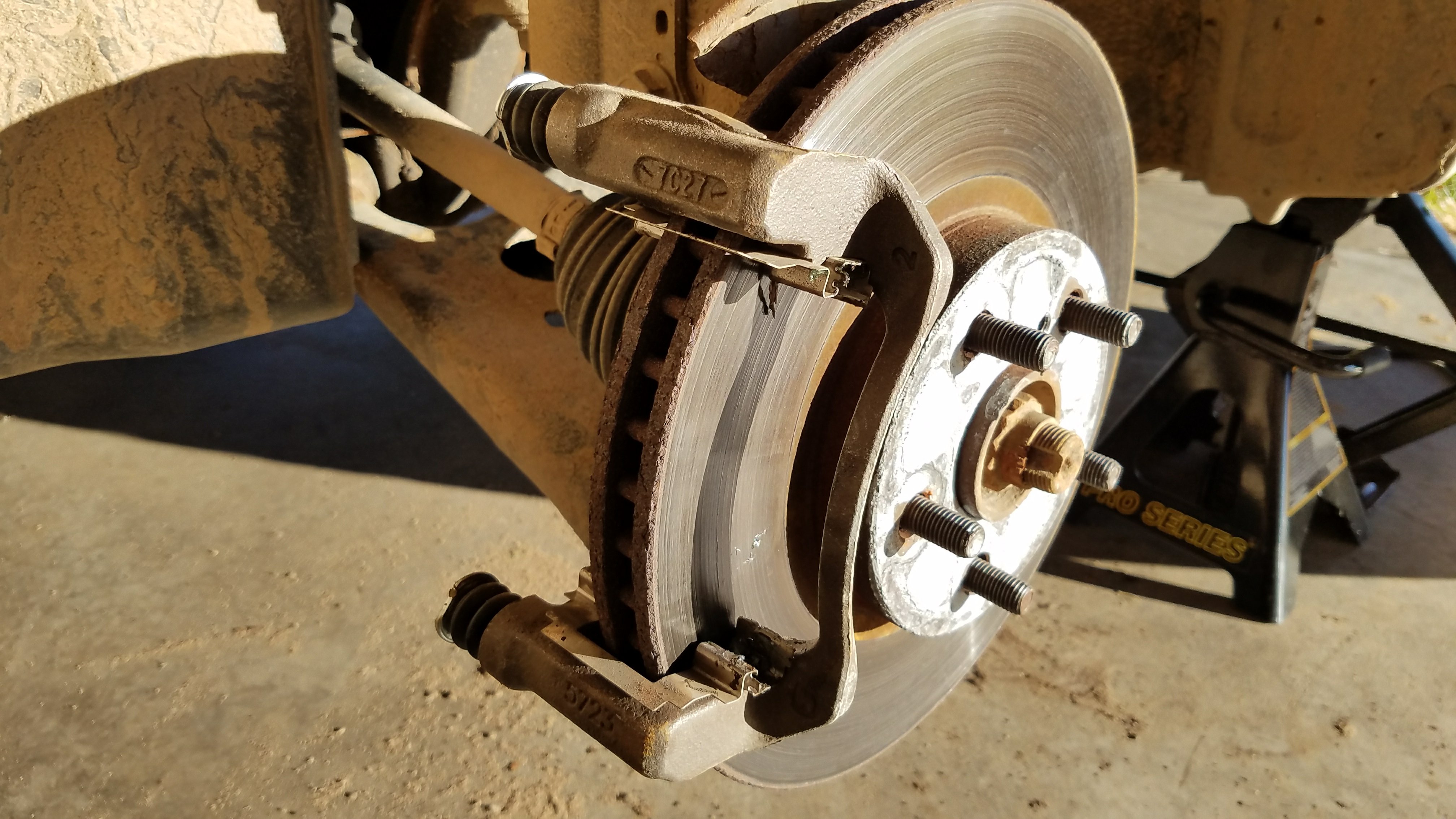 caliper bracket with caliper removed