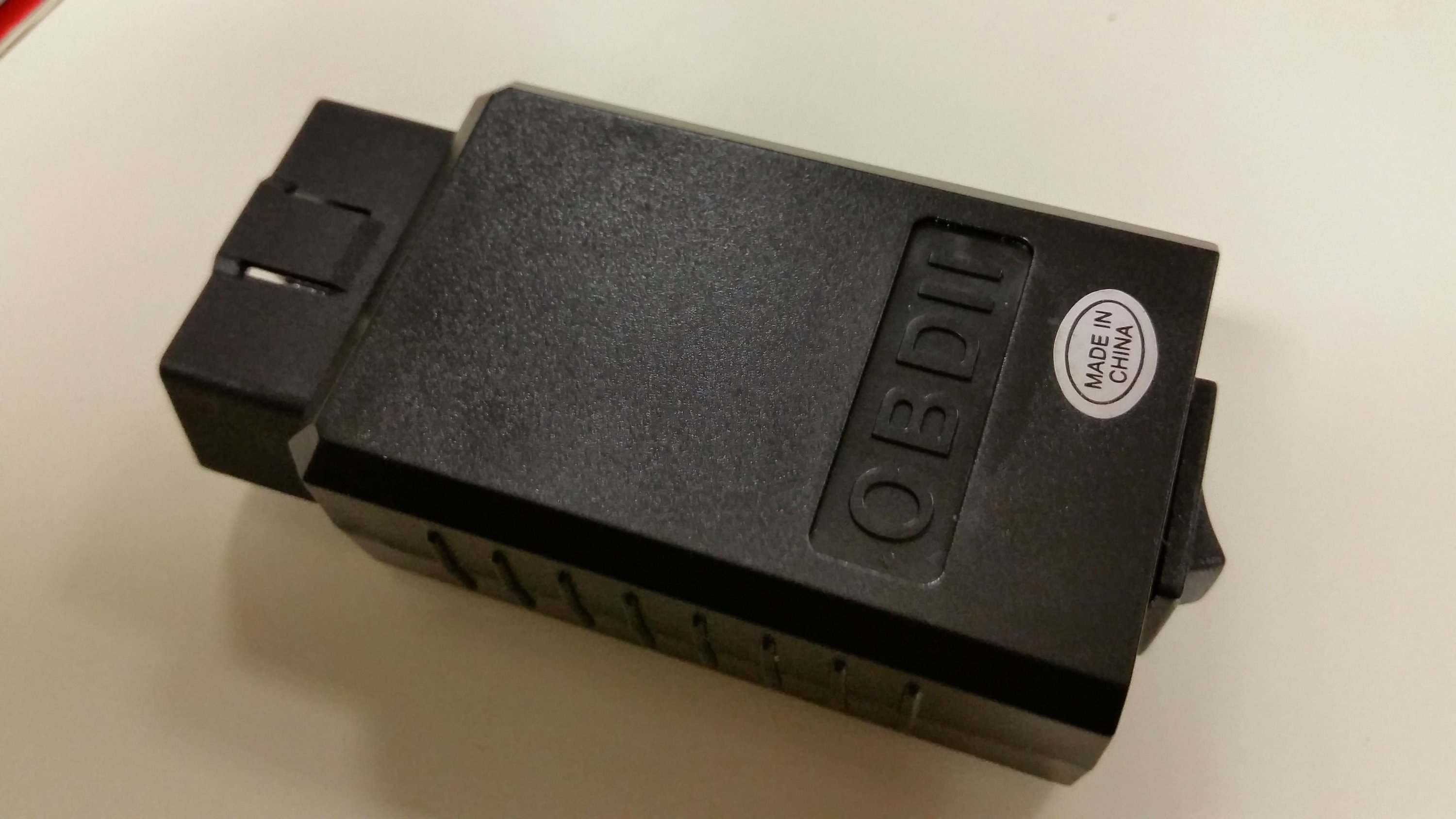 The odb2 reader with the switch installed.