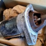 The old starter removed from a corolla.