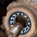 The old bearing is visible.