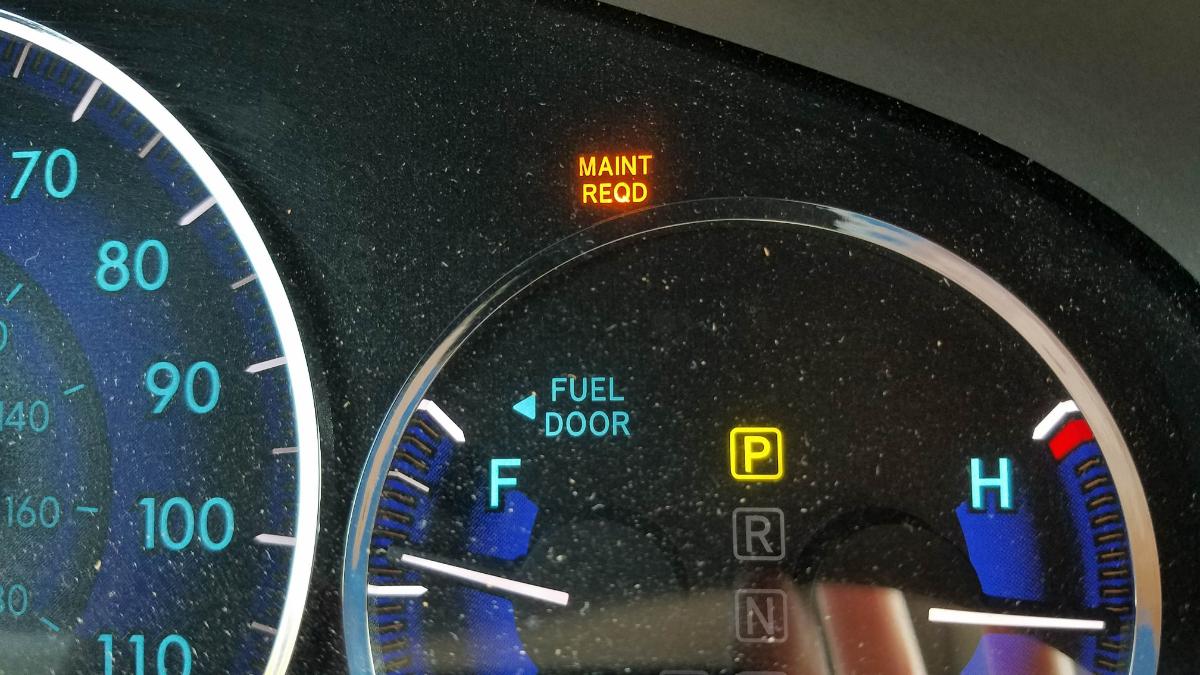 Maintenance Required Light on Dashboard