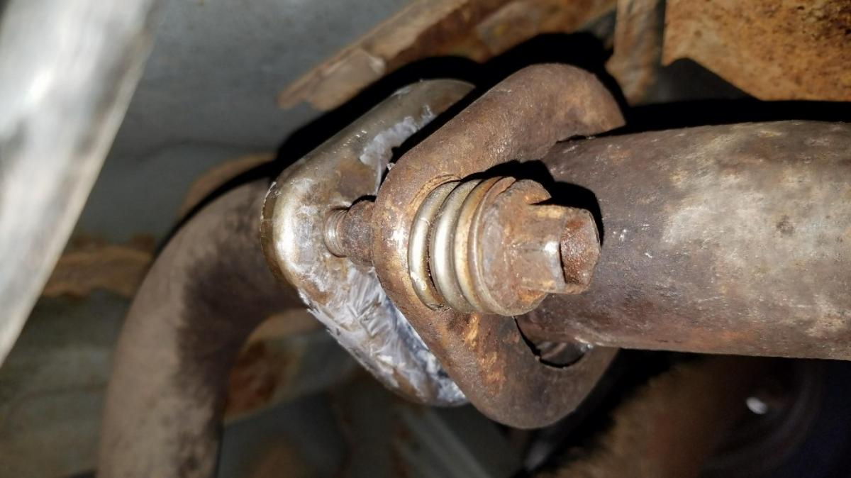 corolla exhaust flange repaired