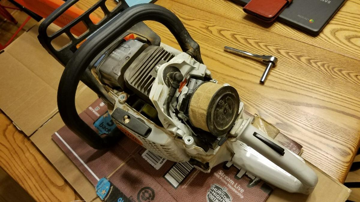Disassembled MS291 Chainsaw Stihl