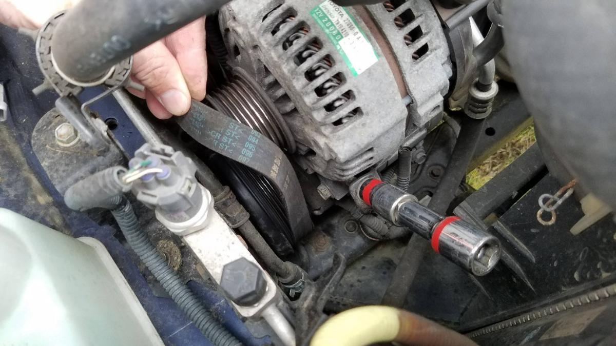 removing the serpentine belt