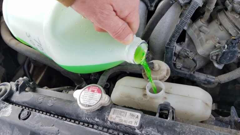 coolant going into an overflow