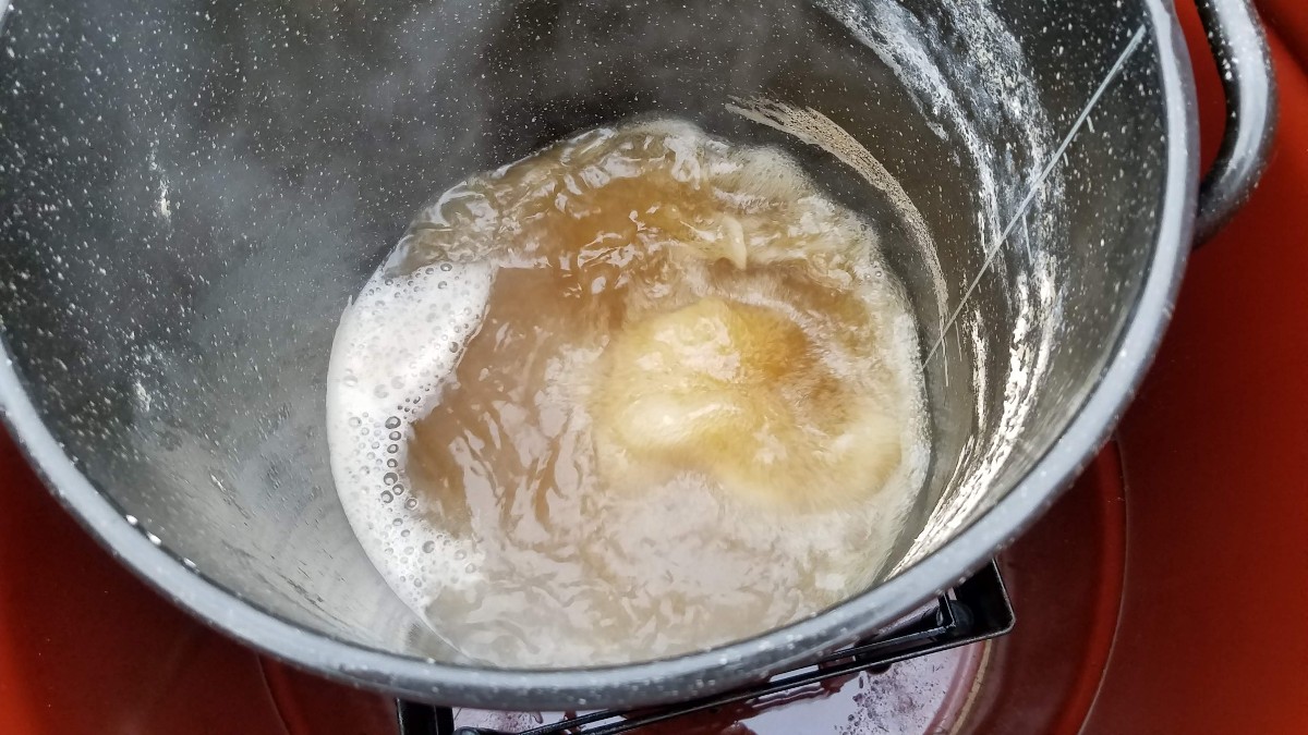Boiling Maple Sap into Syrup