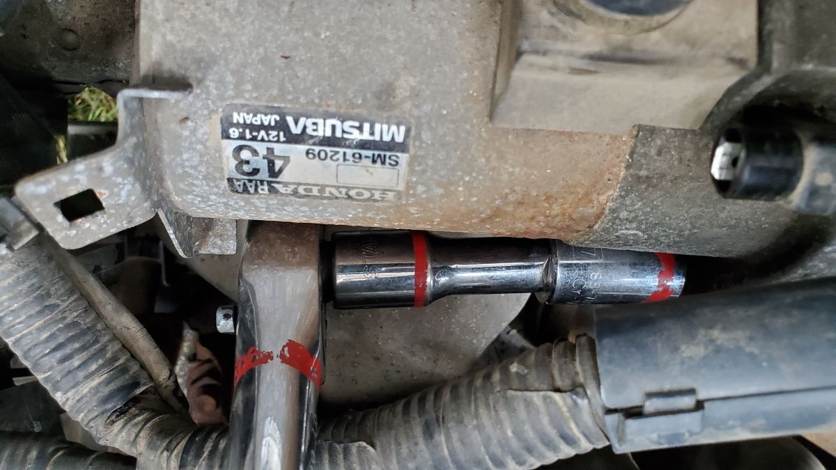 Remove Lower Mounting Bolt Starter