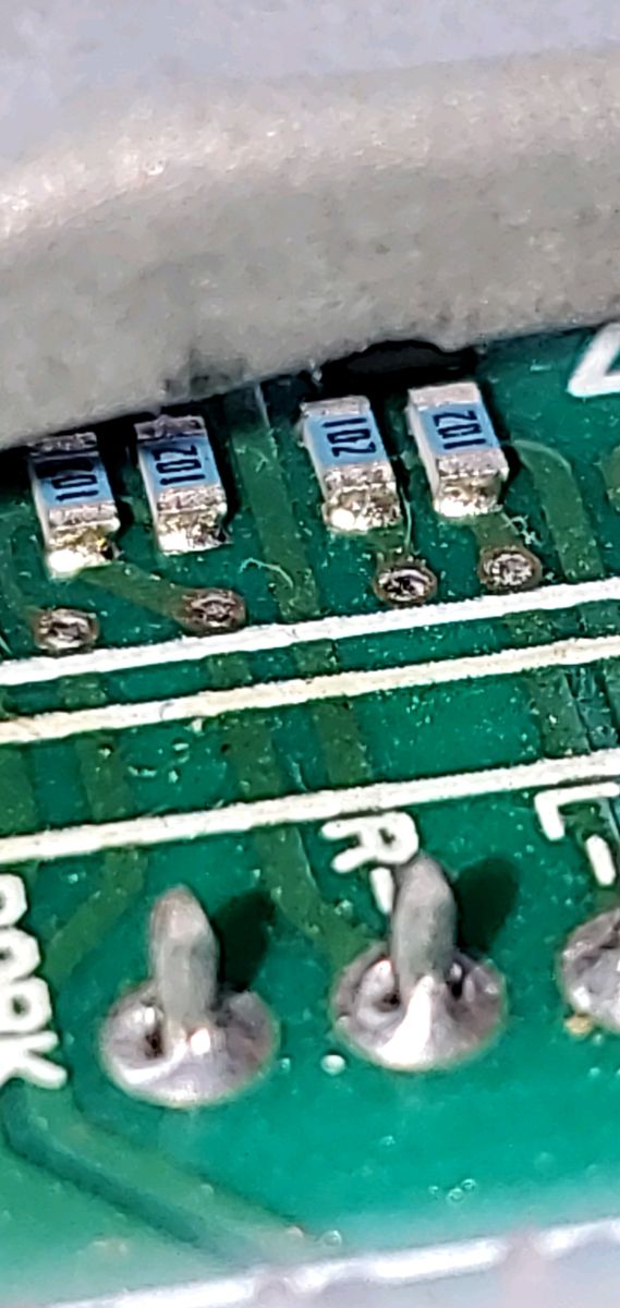cold solder joints on a radio motherboard