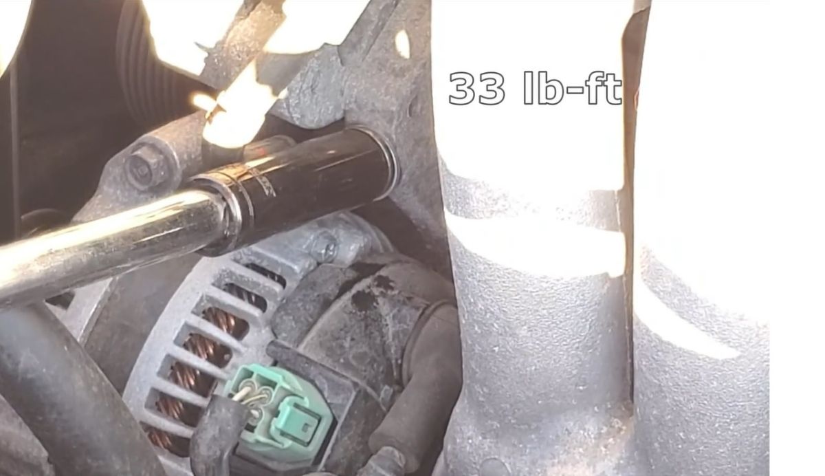 Torque the PCV valve to 33 lb-ft